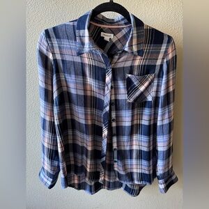 Westport Navy and Pink Plaid Shirt
